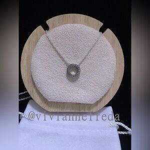 Pandora Silver Necklace with Minimalist Pendant
